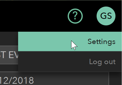 Screenshot of the Settings option